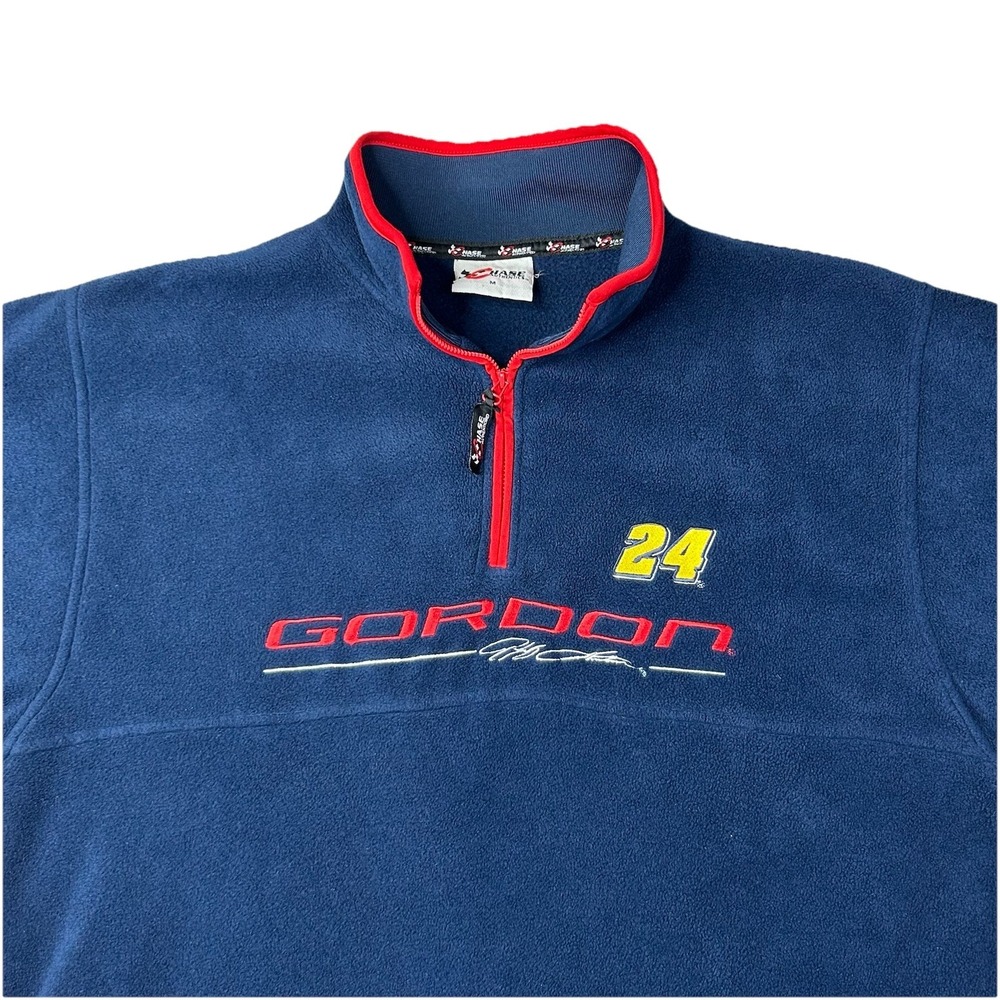 VTG Nascar Jeff Gordon Chase Fleece Sweatshirt Jacket Pull Over 1/4  Zip Mens M